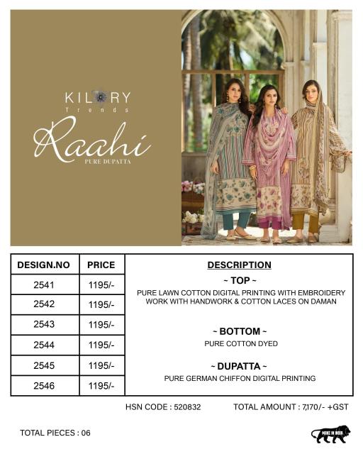Kilory raahi dress materials wholesale